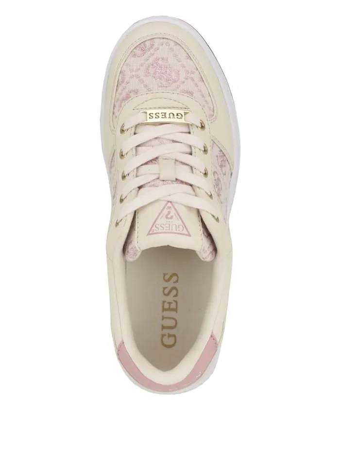 GUESS Shoes Jacquard LowTop Sneakers Pink 8211 Women