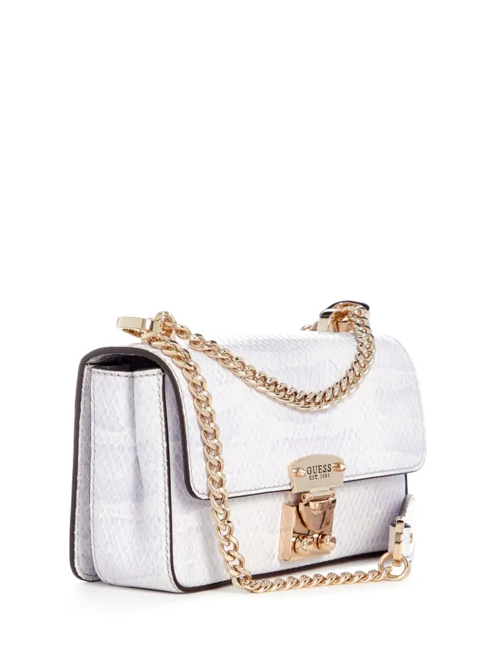 GUESS Shoulder Bags Eliette Snakeskin Mini Convertible Crossbody Purple 8211 Unisex