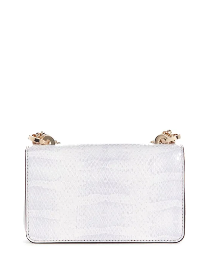GUESS Shoulder Bags Eliette Snakeskin Mini Convertible Crossbody Purple 8211 Unisex