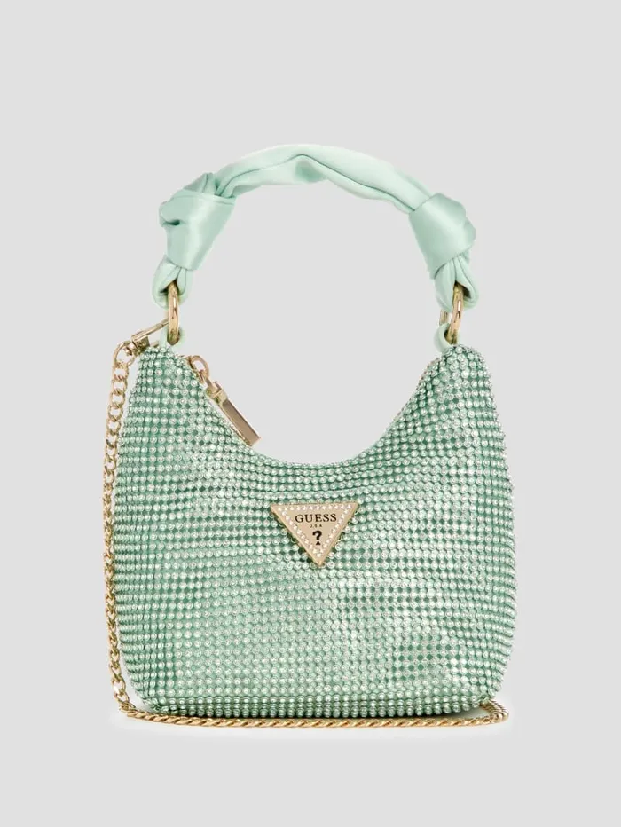GUESS Shoulder Bags Lua Mini Hobo Blue 8211 Unisex