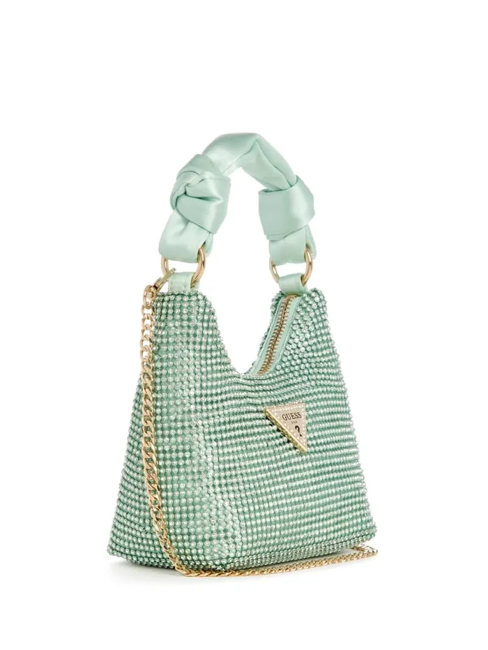GUESS Shoulder Bags Lua Mini Hobo Blue 8211 Unisex