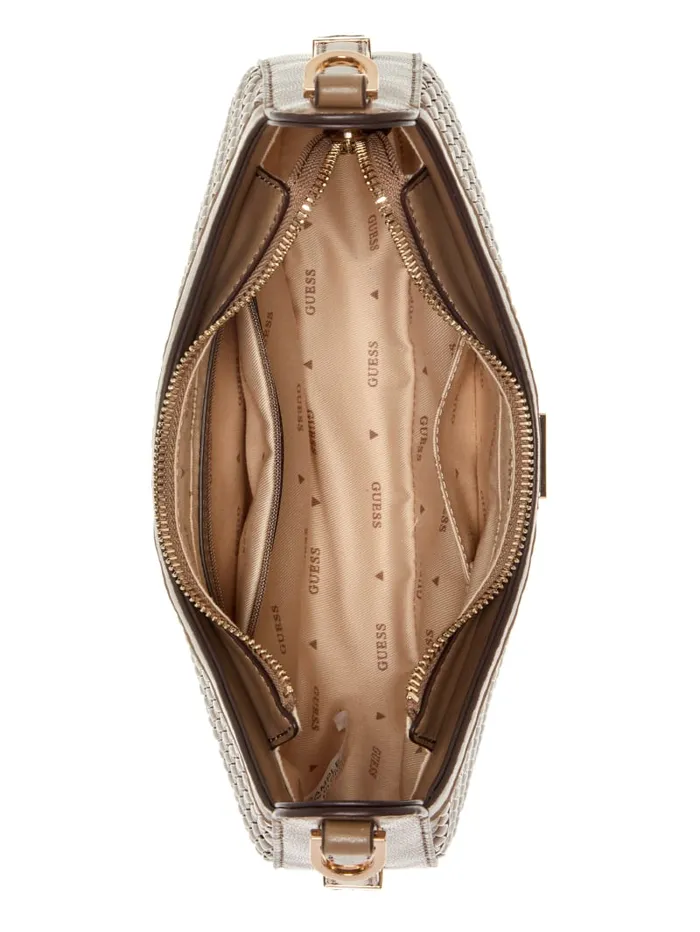 GUESS Shoulder Bags Murielle Woven Hobo Brown 8211 Unisex