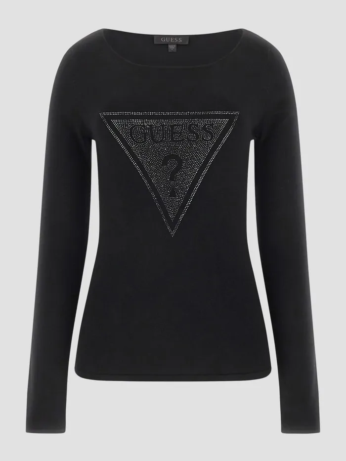 GUESS Sweaters and Knits Eco Eliza Logo Sweater Black 8211 Women