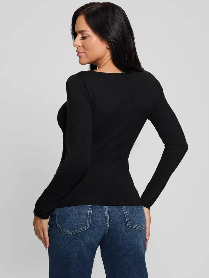 GUESS Sweaters and Knits Eco Eliza Logo Sweater Black 8211 Women