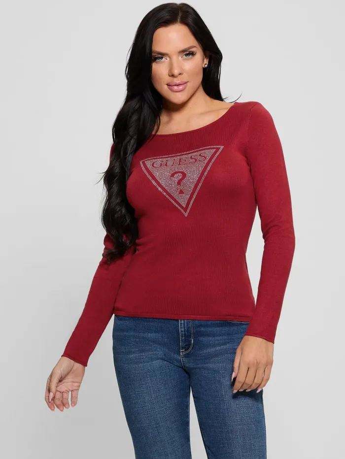GUESS Sweaters and Knits Eco Eliza Logo Sweater Black 8211 Women