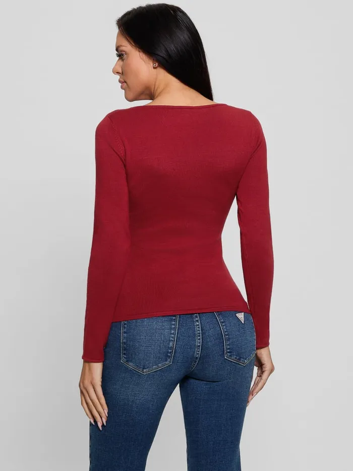 GUESS Sweaters and Knits Eco Eliza Logo Sweater Black 8211 Women