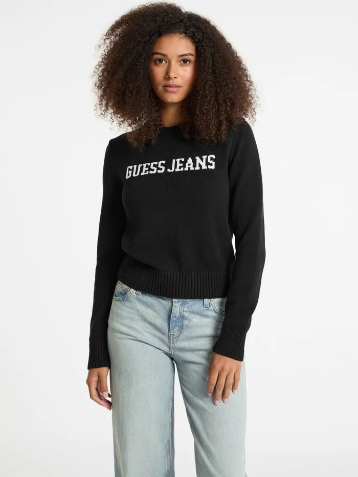 GUESS Sweaters and Knits Logo Sweater Gray 8211 Women
