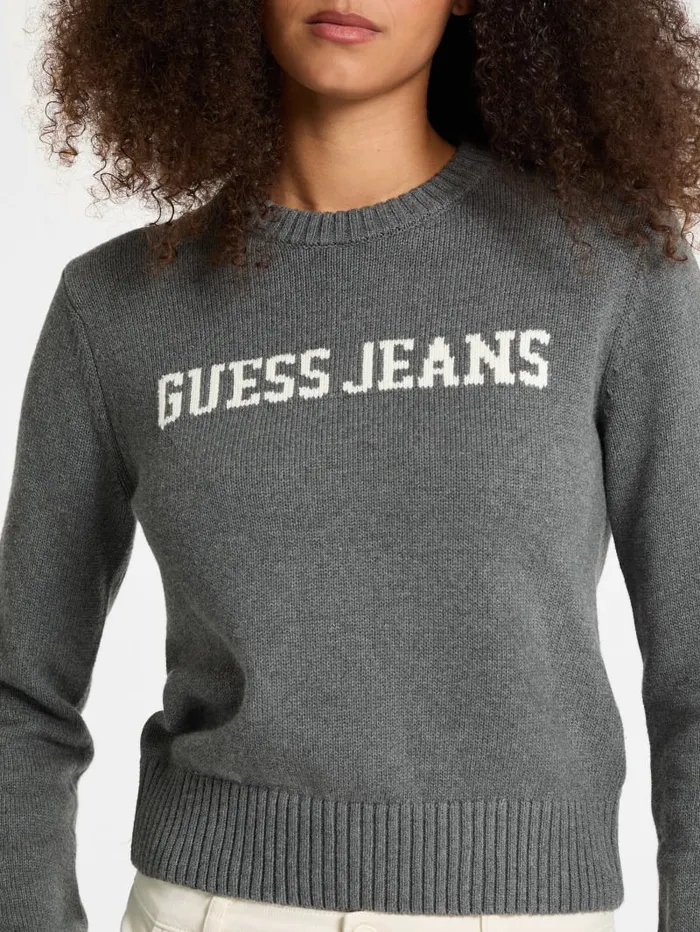 GUESS Sweaters and Knits Logo Sweater Gray 8211 Women