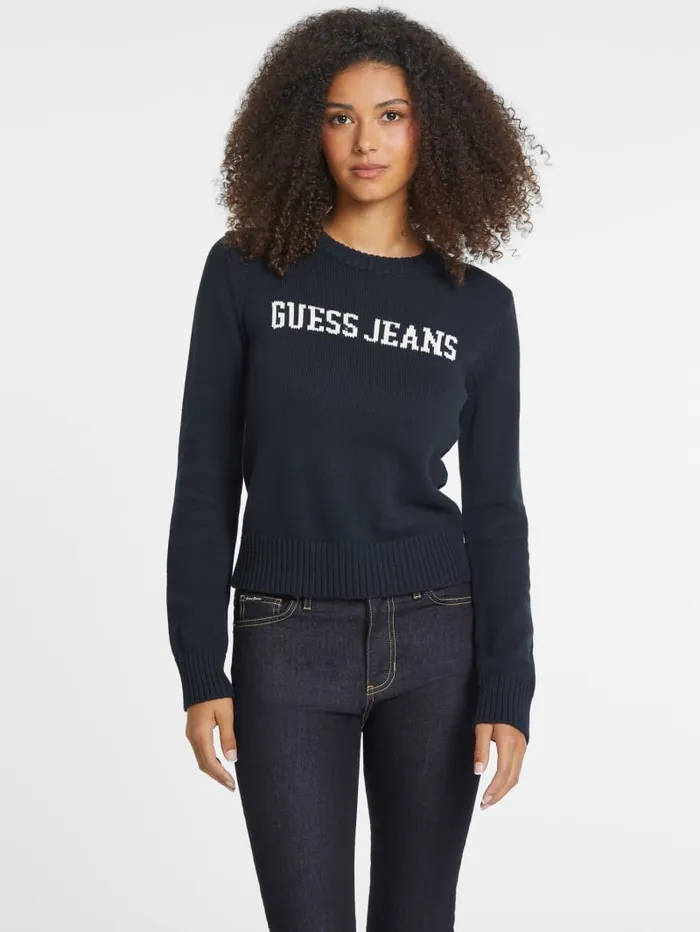 GUESS Sweaters and Knits Logo Sweater Gray 8211 Women