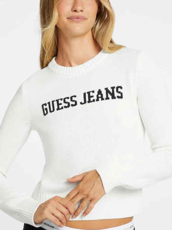 GUESS Sweaters and Knits Logo Sweater Gray 8211 Women