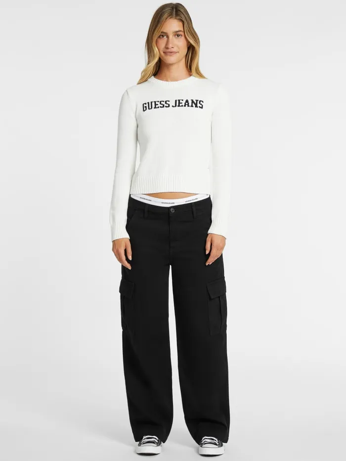 GUESS Sweaters and Knits Logo Sweater Gray 8211 Women