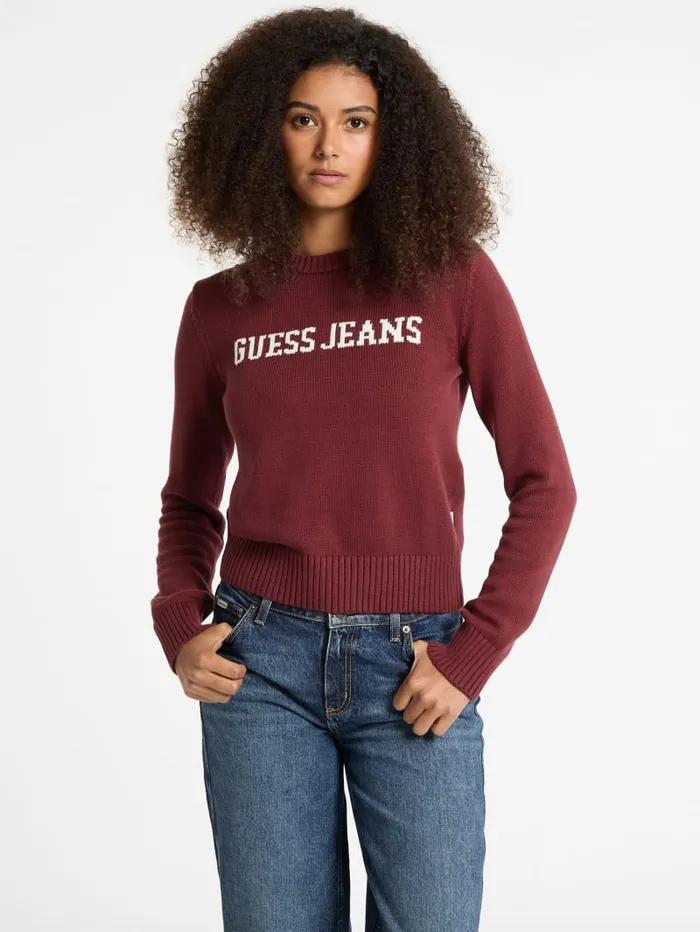 GUESS Sweaters and Knits Logo Sweater Gray 8211 Women