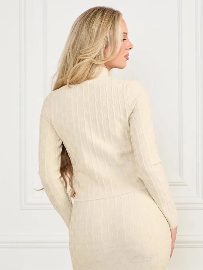 GUESS Sweaters and Knits Marti Initial Sweater White 8211 Women