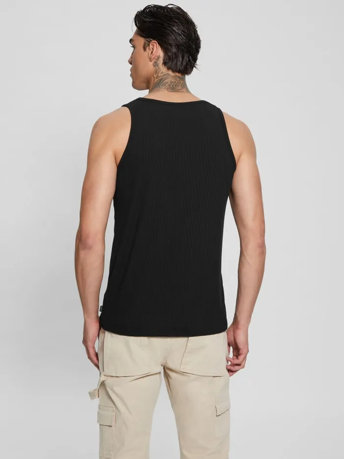 GUESS T Shirts and Tanks Eco Cyrus Ribbed Tank Brown 8211 Men