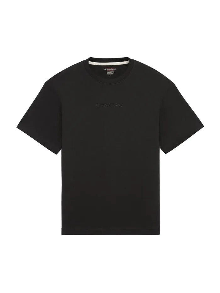 GUESS T Shirts and Tanks Embroidered Logo Tee Blue 8211 Men
