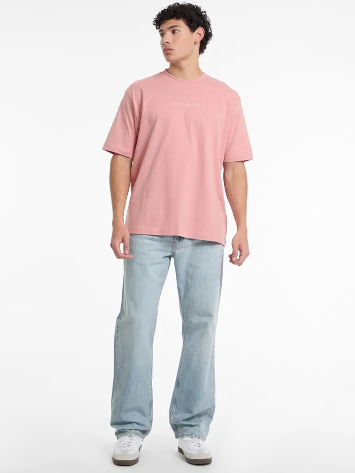 GUESS T Shirts and Tanks Embroidered Logo Tee Blue 8211 Men