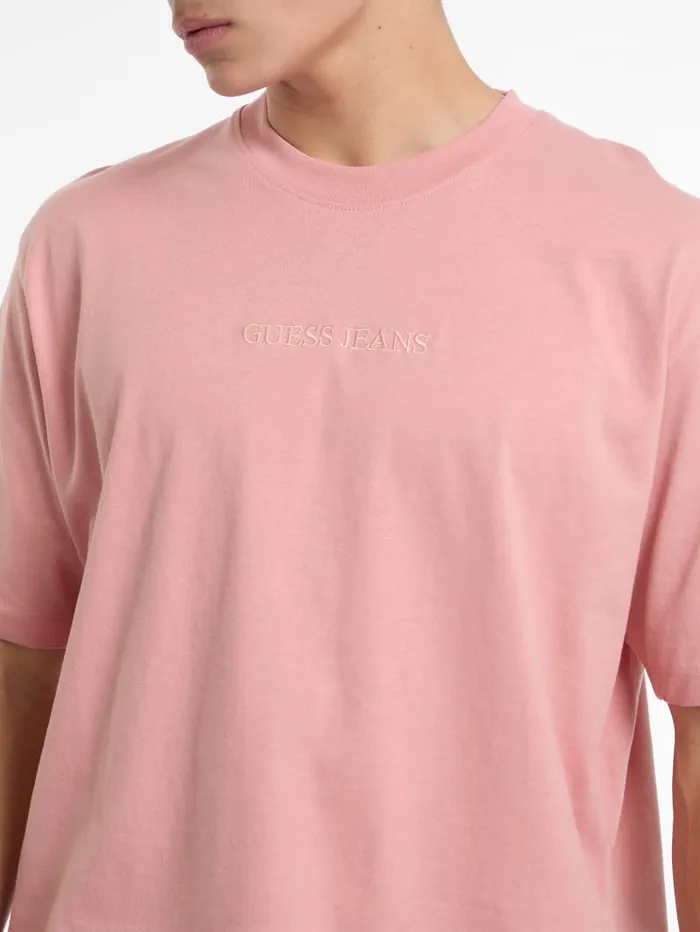 GUESS T Shirts and Tanks Embroidered Logo Tee Blue 8211 Men