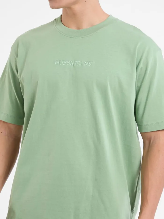 GUESS T Shirts and Tanks Embroidered Logo Tee Blue 8211 Men