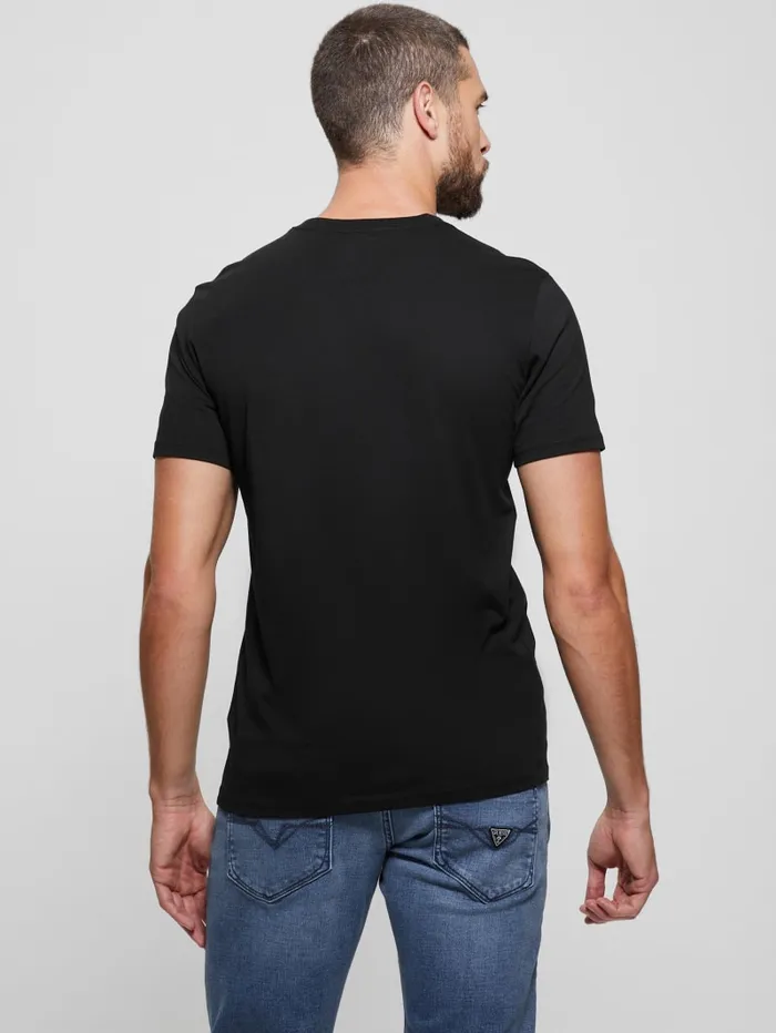 GUESS T Shirts and Tanks Embroidered Signature Tee Red 8211 Men