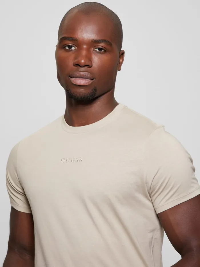 GUESS T Shirts and Tanks Embroidered Signature Tee Red 8211 Men