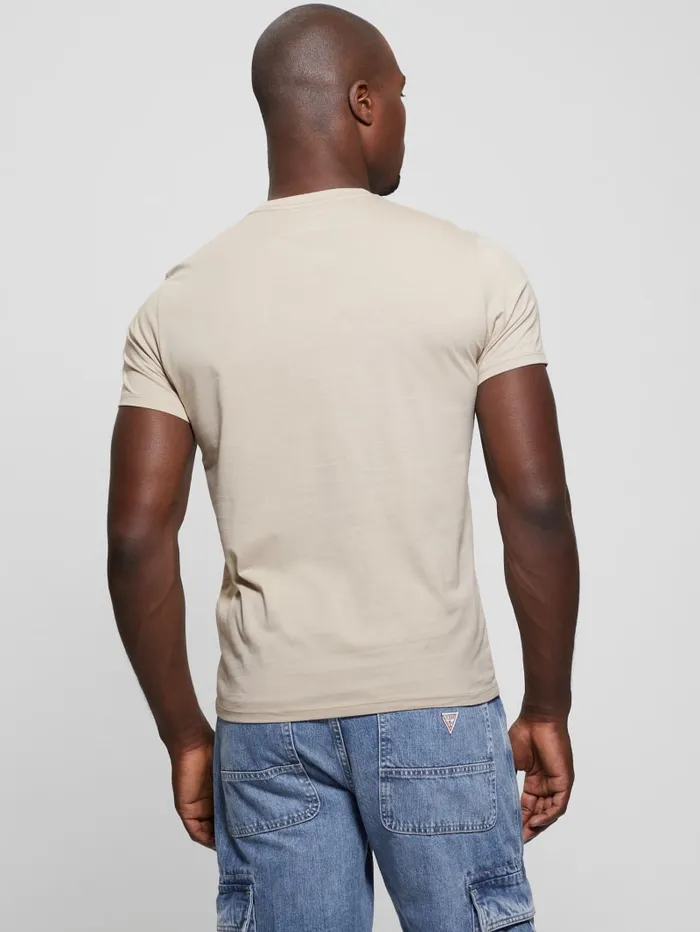 GUESS T Shirts and Tanks Embroidered Signature Tee Red 8211 Men