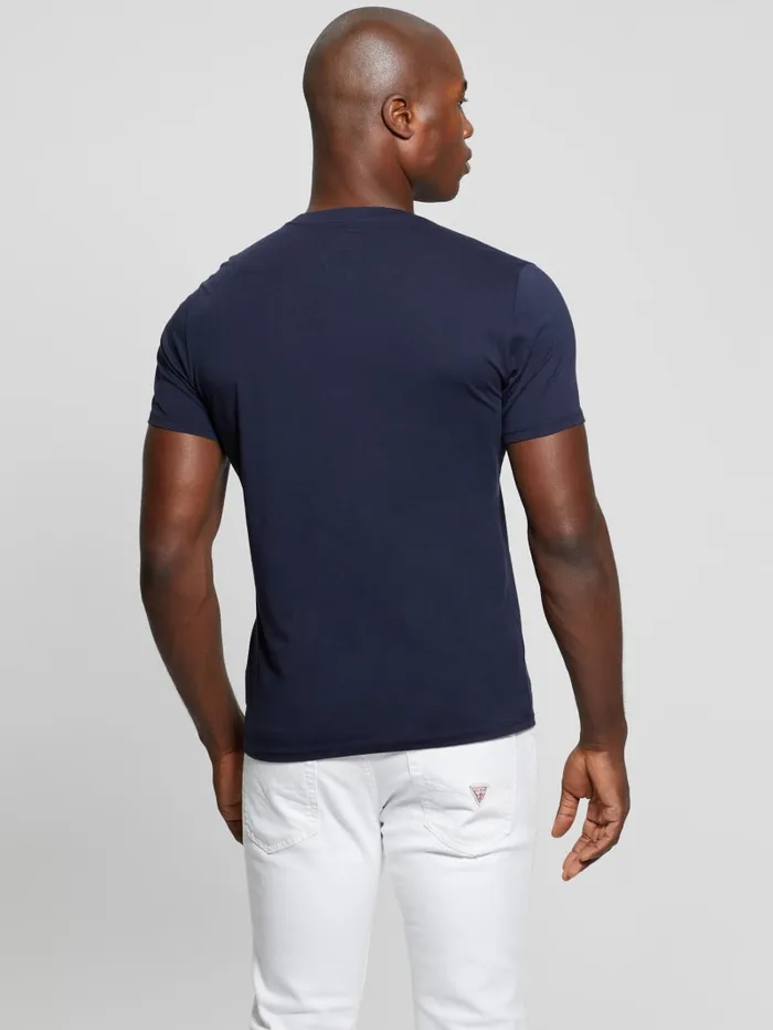 GUESS T Shirts and Tanks Embroidered Signature Tee Red 8211 Men