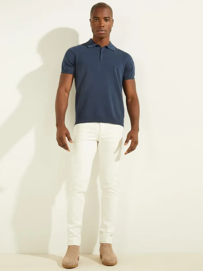 GUESS T Shirts and Tanks Formal Performance Sweater Polo Blue 8211 Men