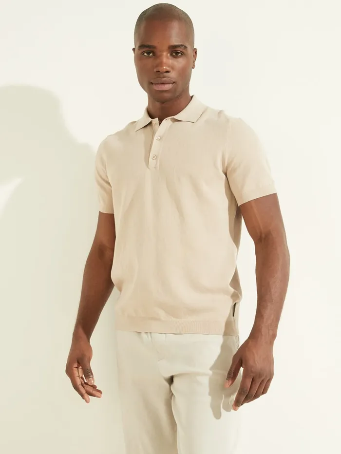GUESS T Shirts and Tanks Formal Performance Sweater Polo Blue 8211 Men