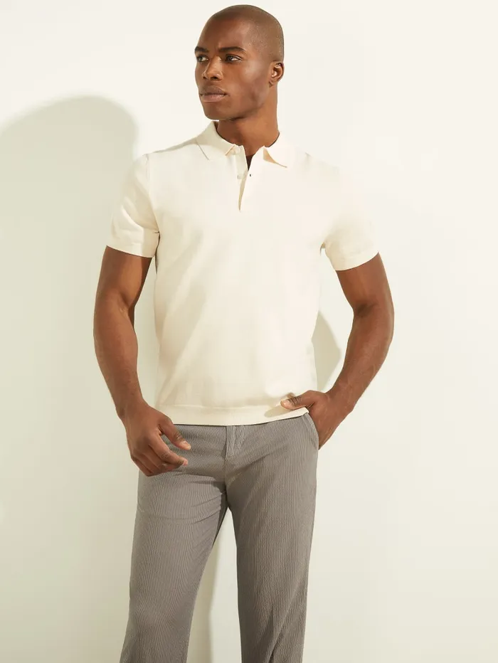 GUESS T Shirts and Tanks Formal Performance Sweater Polo Blue 8211 Men