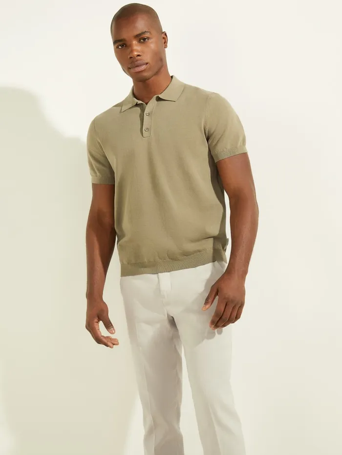 GUESS T Shirts and Tanks Formal Performance Sweater Polo Blue 8211 Men
