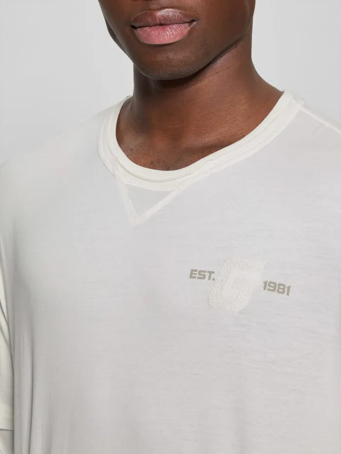GUESS T Shirts and Tanks Gondour Layered Patch Tee Grey 8211 Men