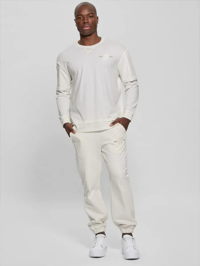 GUESS T Shirts and Tanks Gondour Layered Patch Tee Grey 8211 Men