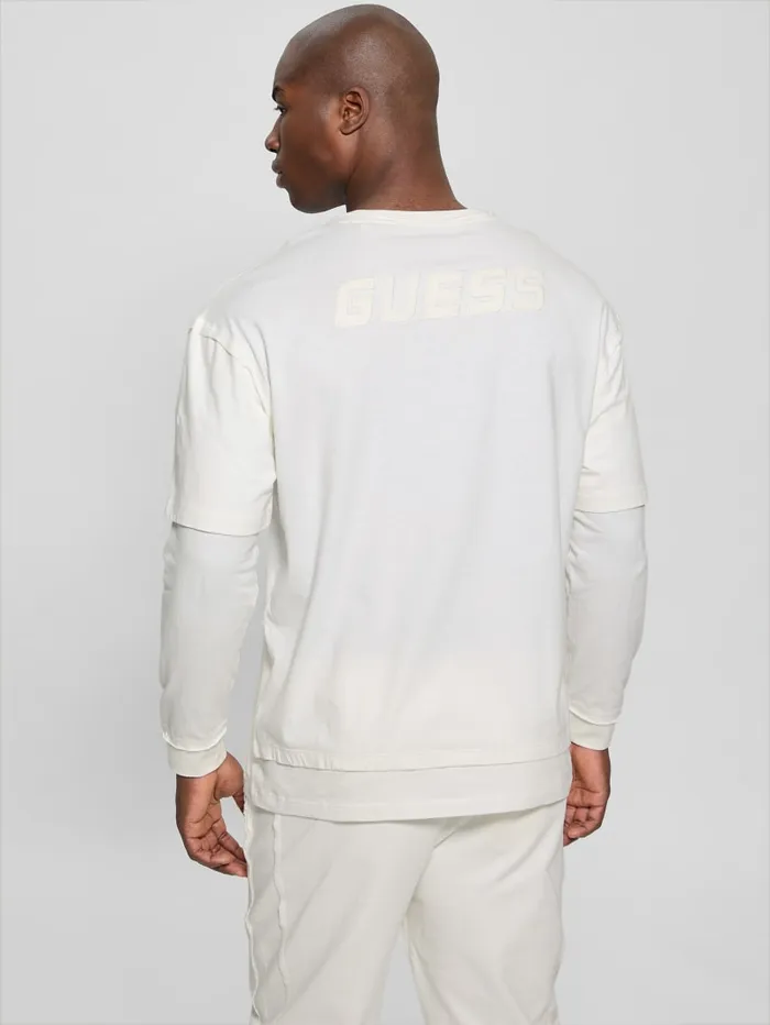 GUESS T Shirts and Tanks Gondour Layered Patch Tee Grey 8211 Men