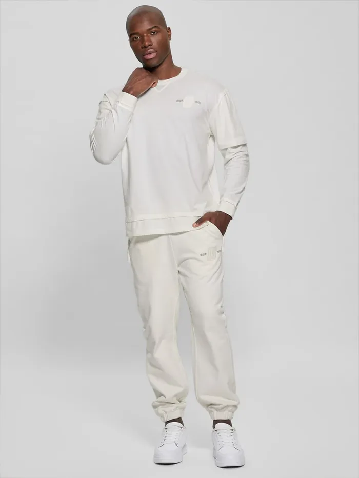 GUESS T Shirts and Tanks Gondour Layered Patch Tee Grey 8211 Men