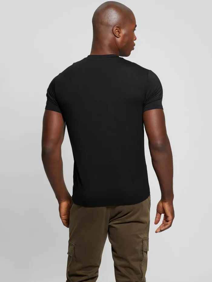 GUESS T Shirts and Tanks Heavy Jersey VNeck Tee Blue 8211 Men