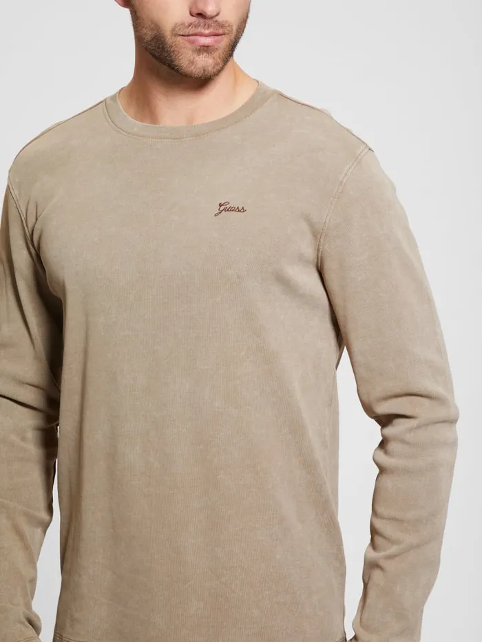 GUESS T Shirts and Tanks Hillside Washed Tee Beige 8211 Men