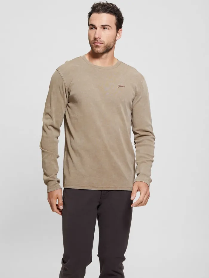 GUESS T Shirts and Tanks Hillside Washed Tee Beige 8211 Men