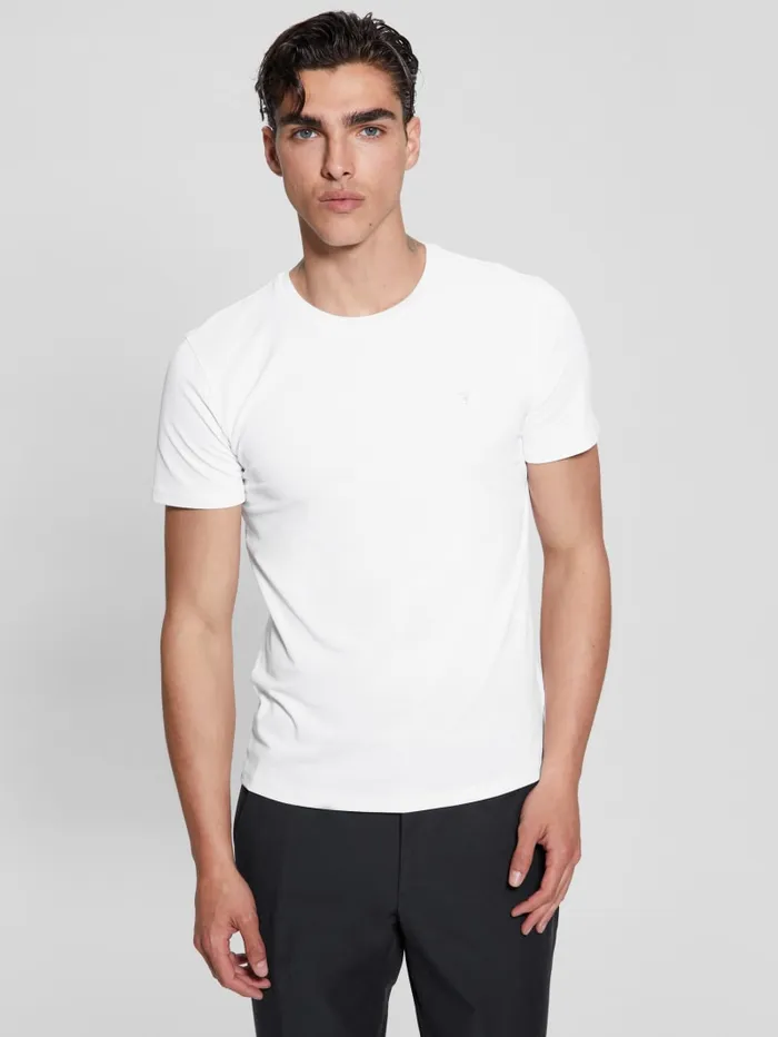 GUESS T Shirts and Tanks TechStretch Patch Tee White 8211 Men