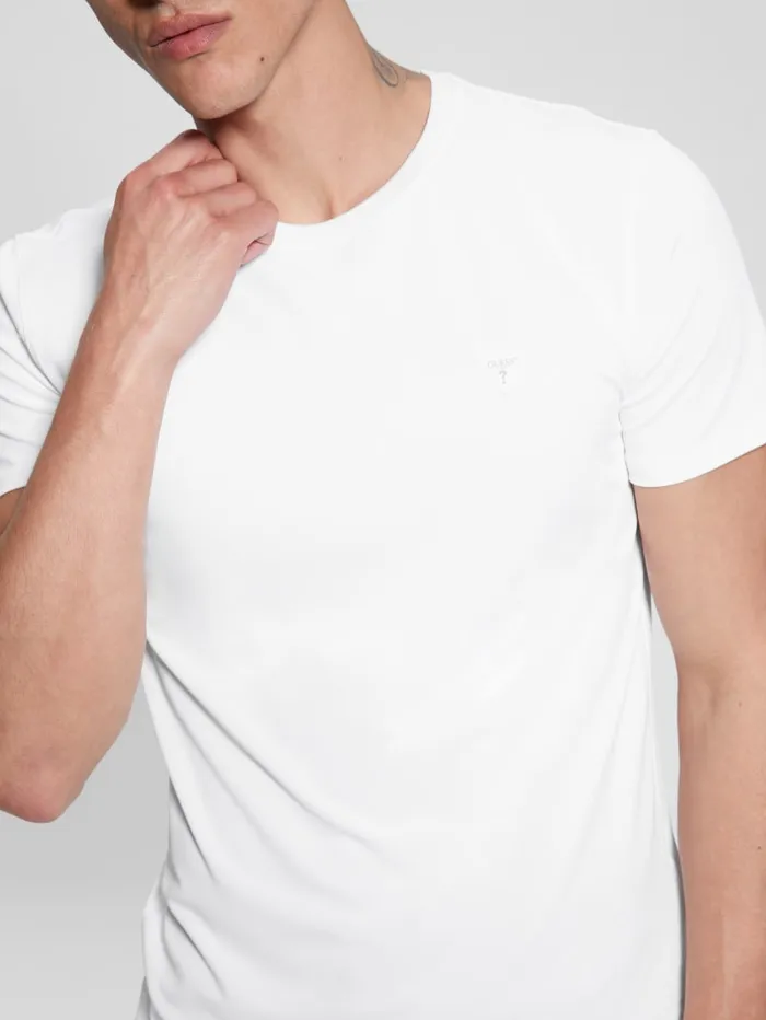 GUESS T Shirts and Tanks TechStretch Patch Tee White 8211 Men