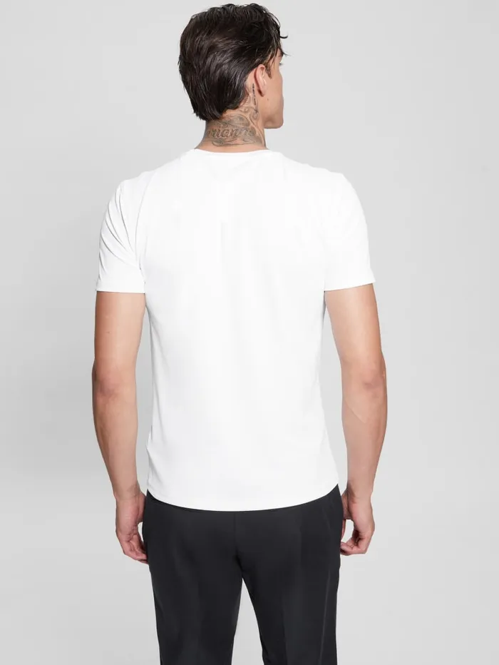 GUESS T Shirts and Tanks TechStretch Patch Tee White 8211 Men
