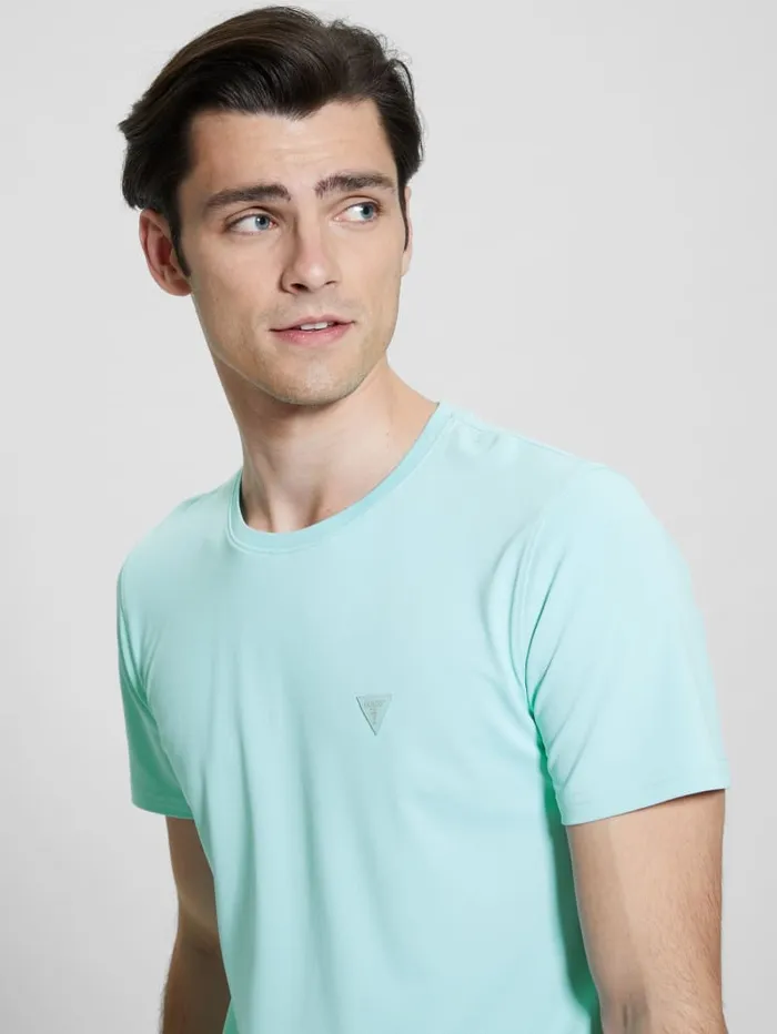 GUESS T Shirts and Tanks TechStretch Patch Tee White 8211 Men