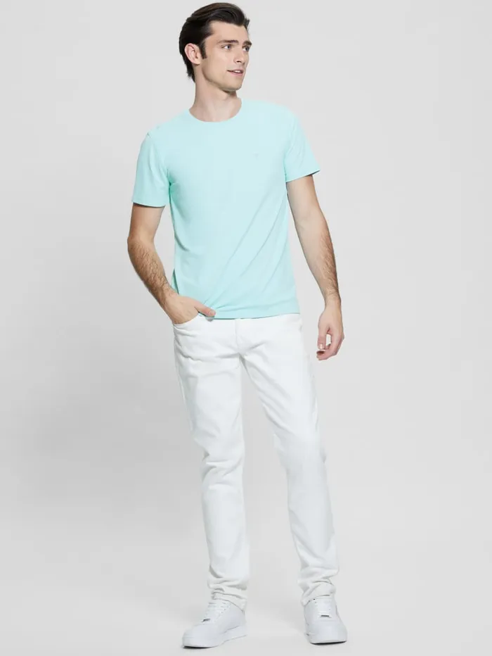 GUESS T Shirts and Tanks TechStretch Patch Tee White 8211 Men