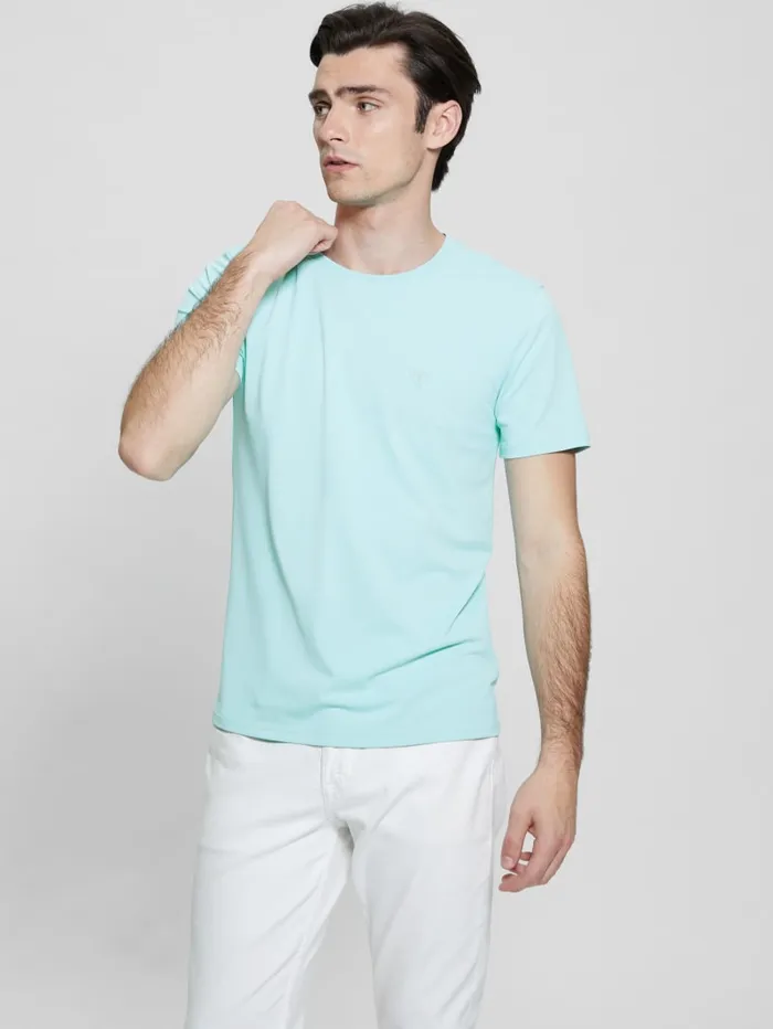 GUESS T Shirts and Tanks TechStretch Patch Tee White 8211 Men