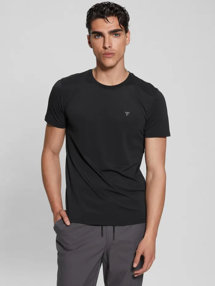GUESS T Shirts and Tanks TechStretch Patch Tee White 8211 Men