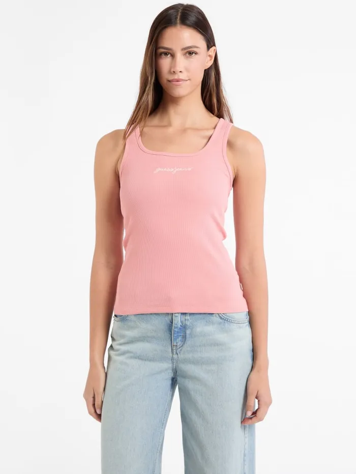 GUESS Tops and Tees Eco Ribbed Tank Top Pink 8211 Women