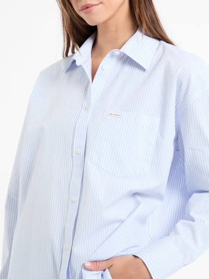 GUESS Tops and Tees Eco Striped ColorBlock Shirt Blue 8211 Women