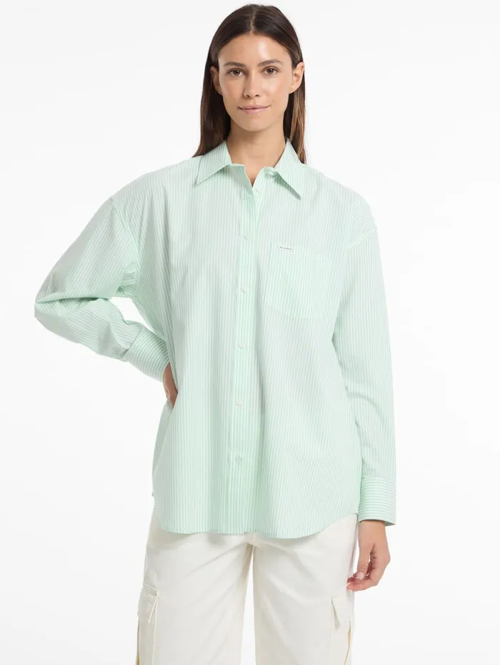 GUESS Tops and Tees Eco Striped ColorBlock Shirt Blue 8211 Women