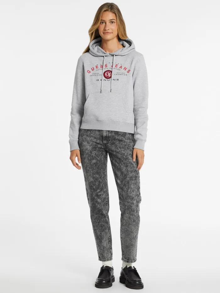 GUESS Tops Classic Genuine Logo Hoodie White 8211 Women
