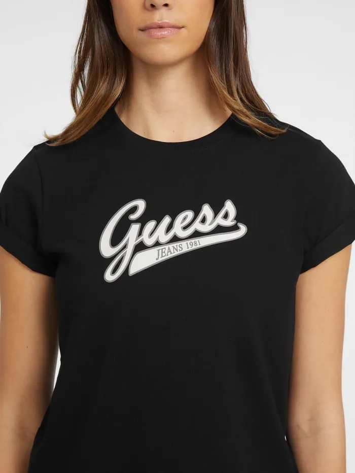 GUESS Tops Classic Script Logo Tee Pink 8211 Women