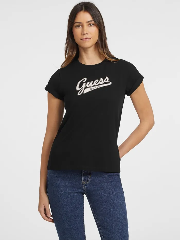 GUESS Tops Classic Script Logo Tee Pink 8211 Women